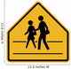 School Crossing Symbol Sign Wall Decal