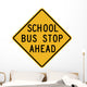 School Bus Stop Ahead Wall Decal