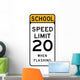 School Speed Limit 20 Wall Decal