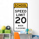 School Speed Limit 20 Wall Decal