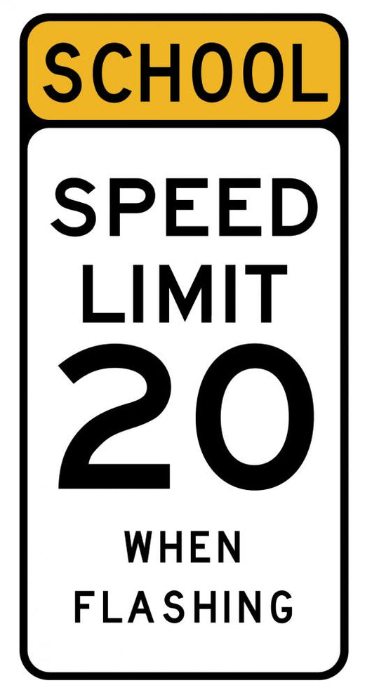 School Speed Limit 20 Wall Decal