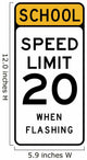 School Speed Limit 20 Wall Decal