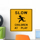 Slow Children Play Symbol Wall Decal