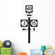 Multiple Route Directional Sign Wall Decal