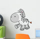 Happy Prancing Baby Zebra Wall Decal