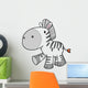 Happy Prancing Baby Zebra Wall Decal