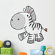 Happy Prancing Baby Zebra Wall Decal