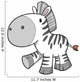 Happy Prancing Baby Zebra Wall Decal
