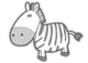 Cute Little Baby Zebra Wall Decal