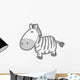 Cute Little Baby Zebra Wall Decal