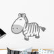 Cute Little Baby Zebra Wall Decal