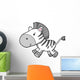 Happy Running Baby Zebra Wall Decal