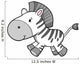 Happy Running Baby Zebra Wall Decal